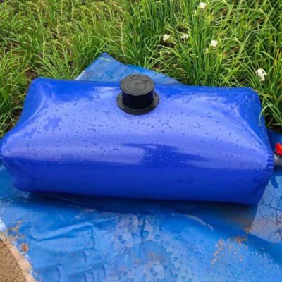 High Capacity Outdoor Water Bladder,Compressive Wearable Water Portable Mobile Emergency Water Tank for Fire Fighting Store Water Car Washing (Color : Blue, Size : 0.8x0.45x0.3m(100L))