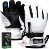 Hikenture Ski Gloves Snow Gloves for Men&Women, 3M Thinsulate Waterproof Snowboard Gloves, Insulated Touchscreen Snowmobile Gloves for Cold Weather, Windproof Warm Skiing Gloves, White-M view 1