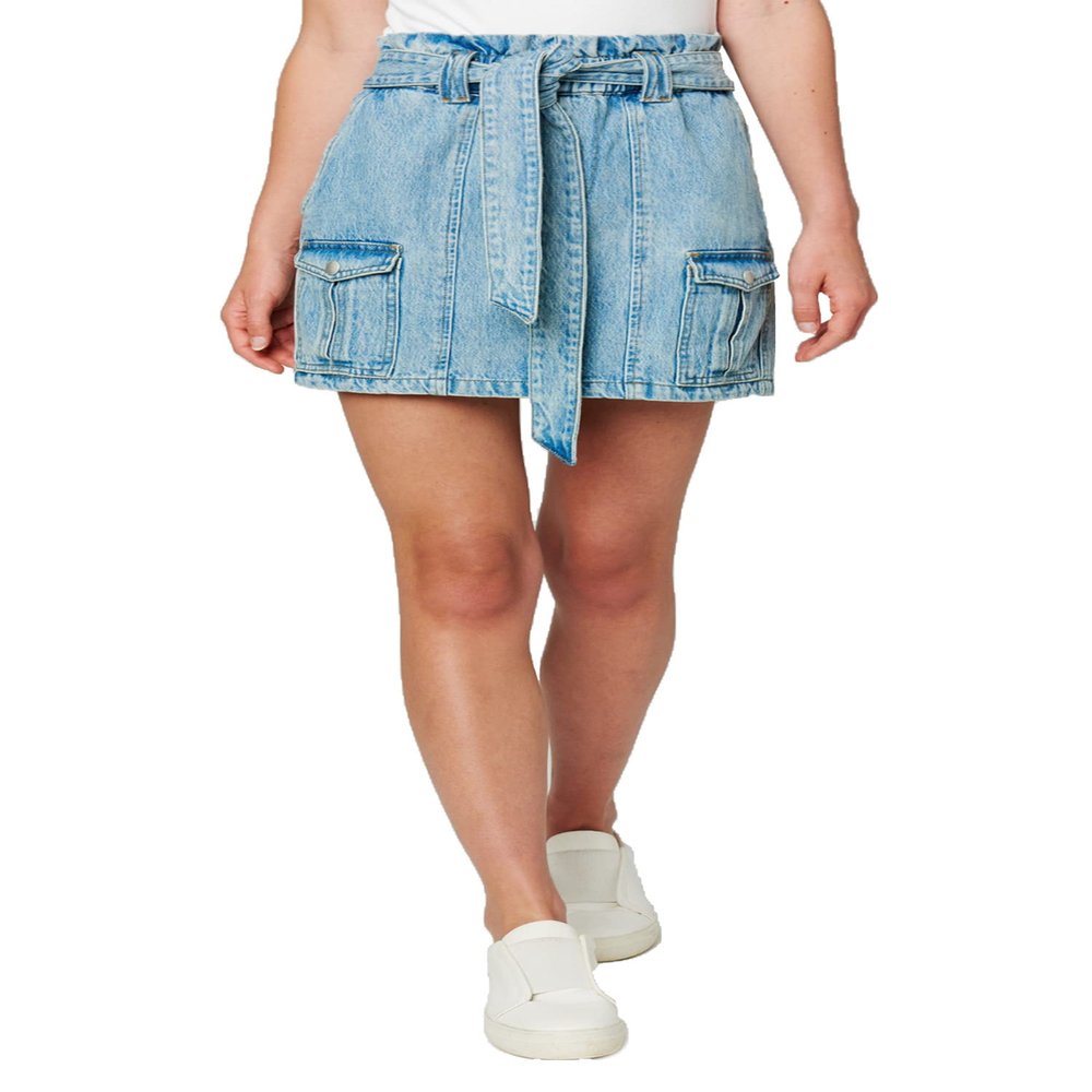 [BLANKNYC] womens Occasions, Clothes, & Fashionable Cargo Mini Skirt for Any Occasions Dress Or Casual Clothes Comfortable Stylish Cloth, Moon River, X-Small US