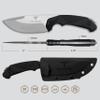 Tactical D2 Drop Point Fixed Blade Knife - G10 Handle, Kydex Sheath, Molle Clip, Camping & Survival Accessory - EDC & Hunting Gear - 40208 (Silver TKF212SL) view 2