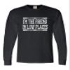 3X-Large Black Mens I'm The Friend in Low Places Funny Country Music Gift Long Sleeve T-Shirt view 1