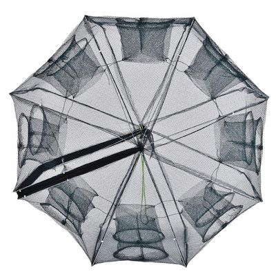 Alvinlite Portable Fishing Bait Trap Collapsible Minnow Trap Cast Dip Cage Bait Traps Cage Cast Mesh Trap for Lobster Shrimp Crab (16 Hole)