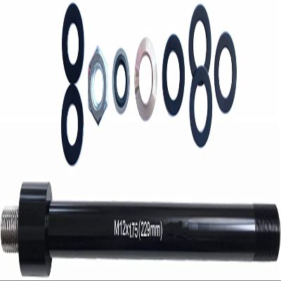 12MM Thru Axle Adapter for Bike Trailer Hitch 1.0 1.5 1.75 TP Compatible with 142-148 Hub Size Different Shalft Length for Choose (M12x 1.75 - 229mm (197))