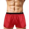 Yihuimin Men's Shiny Satin Boxer Briefs Loose Swim Trunks Underwear Bikini Swimwear Sleep Bottoms Red XX-Large view 3