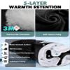 Hikenture Ski Gloves Snow Glove for Men&Women, 3M Thinsulate Waterproof Snowboard Gloves, Insulated Touchscreen Snowmobile Glove for Cold Weather, Windproof Warm Skiing Gloves, Black-M view 2