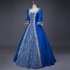 tuduoms Women's Renaissance Regency Dress Long Ball Gown Plus Size Halloween Cosplay 18th Century Medieval Dresses Costumes Blue view 3