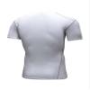 Hansber Men's Rash Guard Swim Shirts Short Sleeve UPF 50+ Sun Protection Quick Dry Water Surfing Fishing Shirt White Small view 2