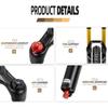 HSQMA Mountain Bike Suspension Forks 26/27.5/29 Bike Air Fork Travel 140mm 1-1/2 Tapered Front Fork Disc Brake QR Manual Lockout Damping Rebound Adjustment for XC AM view 4