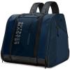 OutdoorMaster 38L Ski Boot Bag, Air Travel Snowboard Boot Backpack with Waterproof Bottom for Ski Helmet, Goggles and Gloves - Navy view 1