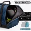 OutdoorMaster 38L Ski Boot Bag, Air Travel Snowboard Boot Backpack with Waterproof Bottom for Ski Helmet, Goggles and Gloves - Navy view 4