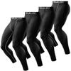 TELALEO 4 Pack Men's Compression Pants Leggings Sports Tights Performance Athletic Baselayer Workout Running 2XL view 1