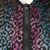 ZEROYAA Mens Hipster Leopard Metallic Zip Up Sleeveless Hooded Vest T Shirt with Kangaroo Pocket ZLSV18-Multicolour XX-Large view 4