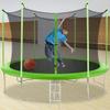 8FT 10FT 12FT 14FT Trampoline with Enclosure Net Outdoor Jump Rectangle Trampoline - ASTM Approved-Combo Bounce Exercise Trampoline PVC Spring Cover Padding for Kids and Adults (Green, 12FT) view 2