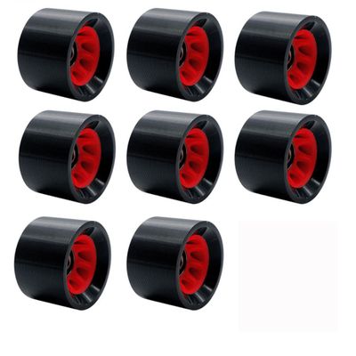 SzBlaZe 8 Pack 58mmx39mm Roller Skate Wheels 95A Quad Skate Wheels with Bearings for Outdoor Double Row Skating or Skateboard Accessories (Balck)