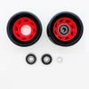 SzBlaZe 8 Pack 58mmx39mm Roller Skate Wheels 95A Quad Skate Wheels with Bearings for Outdoor Double Row Skating or Skateboard Accessories (Balck) view 2