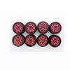 SzBlaZe 8 Pack 58mmx39mm Roller Skate Wheels 95A Quad Skate Wheels with Bearings for Outdoor Double Row Skating or Skateboard Accessories (Balck) view 3