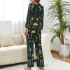 BAIKUTOUAN Ancient Egypt Theme Women's Button Down Pajamas Set Long Sleeve Sleepwear Nightwear view 3