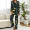 BAIKUTOUAN Ancient Egypt Theme Women's Button Down Pajamas Set Long Sleeve Sleepwear Nightwear view 4