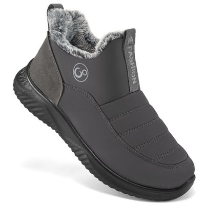 Alicegana Womens Snow Boots Winter: Warm Fur Lined Ankle Booties Waterproof Non Slip Snow Shoes for Outdoor Walking