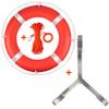 Life Ring, 23" Boat Safety Throw Rings, Life Preserver Ring with Bracket and 98.5 FT Floating Rescue Rope view 1