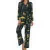 BAIKUTOUAN Ancient Egypt Theme Women's Button Down Pajamas Set Long Sleeve Sleepwear Nightwear view 1