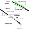SHARROW 6/12 Pack 28/30/31 Inch Carbon Hunting Arrow Spine 500 Target Practice Arrows with 5" Turkey Feathers and 100 Grain Field Points for Recurve&Compound Bow (31inch/12pcs, Light Green White) view 2