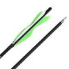 SHARROW 6/12 Pack 28/30/31 Inch Carbon Hunting Arrow Spine 500 Target Practice Arrows with 5" Turkey Feathers and 100 Grain Field Points for Recurve&Compound Bow (31inch/12pcs, Light Green White) view 4