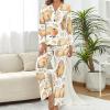 BAIKUTOUAN Adorable Capybara Women's Button Down Pajamas Set Long Sleeve Sleepwear Nightwear view 4