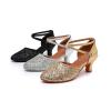 Rosefinch Women's Professional Latin Dance Shoes Satin Salsa Ballroom Wedding Dancing Shoes Gold 2 Inch view 3