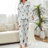 BAIKUTOUAN Bare Naked Sexy Women Women's Button Down Pajamas Set Long Sleeve Sleepwear Nightwear view 2
