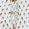 BAIKUTOUAN Bare Naked Sexy Women Women's Button Down Pajamas Set Long Sleeve Sleepwear Nightwear view 4