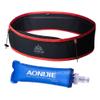 AONIJIE Running Belt Fanny Pack with 250ml Soft Water Bottle Flask for Women Men, Moisture Wicking Waist Pack Great for Marathon Climbing Jogging Cycling, for 6.8in Mobile Phone (Black Red: M/L) view 1