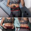 AONIJIE Running Belt Fanny Pack with 250ml Soft Water Bottle Flask for Women Men, Moisture Wicking Waist Pack Great for Marathon Climbing Jogging Cycling, for 6.8in Mobile Phone (Black Red: M/L) view 4