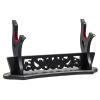 Ekkhysis 1-Tier Padded Hook Katana Stand Holder Display Hanger for Tanto Rapier Samurai Cosplay Blade Tanjirou Demon Slayer Weapon Display Stand (Black Wood, Vine-Shaped Design) view 1