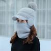 Winter Beanie Hat for Women Lightweight Warm Slouchy Chunky Cable Knit Hats Baggy Winter Ski Skull Cap Grey view 2