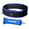 AONIJIE Running Belt Fanny Pack with 250ml Soft Water Bottle Flask for Women Men, Moisture Wicking Waist Pack Great for Marathon Climbing Jogging Cycling, for 6.8in Mobile Phone (Black Blue: L/XL) view 1