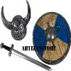 ARTIZANSTORE Medieval Shield Knight Armor Warrior Costume Battle Play Halloween Cosplay LARP Viking Shield view 3