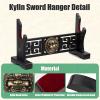 Ekkhysis Kylin Sword Stand 1-Tier Padded Hook Katana Stand Holder Display Hanger for Tanto Rapier Light Saber Samurai Cosplay Blade Tanjirou Demon Slayer Weapon Display Stand (1-tier) view 3