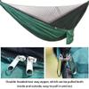 Camping Hammock, Double & Single Portable Hammock with Tree Straps, Lightweight Nylon Hammock Swing Set with Net and Rain Fly Tarp and Pocket for Backpacking Hiking Travel Outdoor(Green+Camouflage) view 2