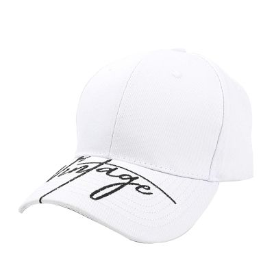 Embroidered Letters Hat Womens Mesh HatsPatch Preppy Hat Retro Baseball Cap and Brew Hat White
