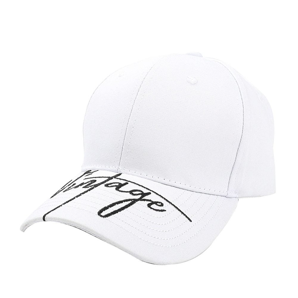 Embroidered Letters Hat Womens Mesh HatsPatch Preppy Hat Retro Baseball Cap and Brew Hat White