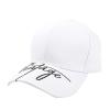 Embroidered Letters Hat Womens Mesh HatsPatch Preppy Hat Retro Baseball Cap and Brew Hat White view 1