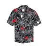 HUGLAZY Spider Halloween Shirt Funny Hawaiian Shirt Men Button Down Shirts Short Sleeve Party Outfit 5XL view 3
