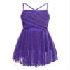 Agoky Kids Girl's Sparkling Ballet Tutu Dress Dance wear Costumes Gymnastics Leotard Gym Party Purple Glittery 12 view 1
