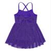 Agoky Kids Girl's Sparkling Ballet Tutu Dress Dance wear Costumes Gymnastics Leotard Gym Party Purple Glittery 12 view 3