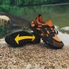 TANGYUGEN Womens Water Shoes Mens Outdoor Slip on Athletic Hiking Shoes Travel Trailing Trekking Walking Climbing Water Sneakers Orange Size view 2