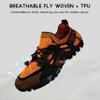 TANGYUGEN Womens Water Shoes Mens Outdoor Slip on Athletic Hiking Shoes Travel Trailing Trekking Walking Climbing Water Sneakers Orange Size view 4
