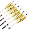 6/12 Pack 30 Inch Pure Carbon Hunting Arrow Spine 250/300/350/400/500/600 Target Practice Arrows with 4" Turkey Feathers and 100 Grain Field Points for Recurve&Compound Bow (Spine 300, 12 pcs) view 3