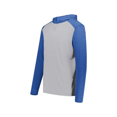 Augusta Sportswear Gameday Vintage Hoodie Grey Heather/Royal Heather 3XL