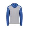 Augusta Sportswear Gameday Vintage Hoodie Grey Heather/Royal Heather 3XL view 3